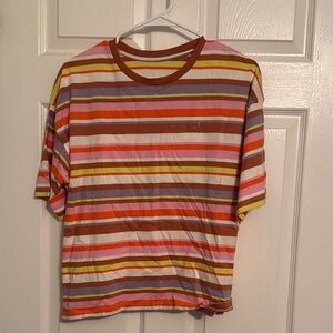 Roxy Multicolor Striped Short Sleeve Tee